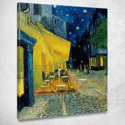 Cafe Terrace At Night Vincent van Gogh, vvg2 ภาพพิมพ์บนผ้าใบแคนวาส