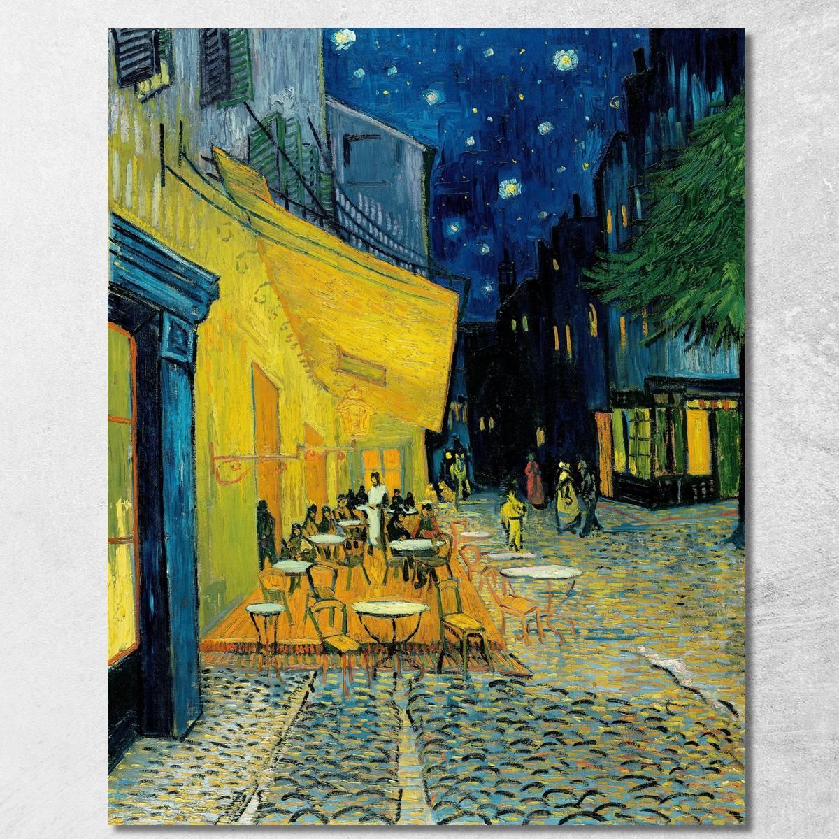 Cafe Terrace At Night Vincent van Gogh, vvg2 ภาพพิมพ์บนผ้าใบแคนวาส