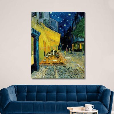 Cafe Terrace At Night Vincent van Gogh, vvg2 ภาพพิมพ์บนผ้าใบแคนวาส