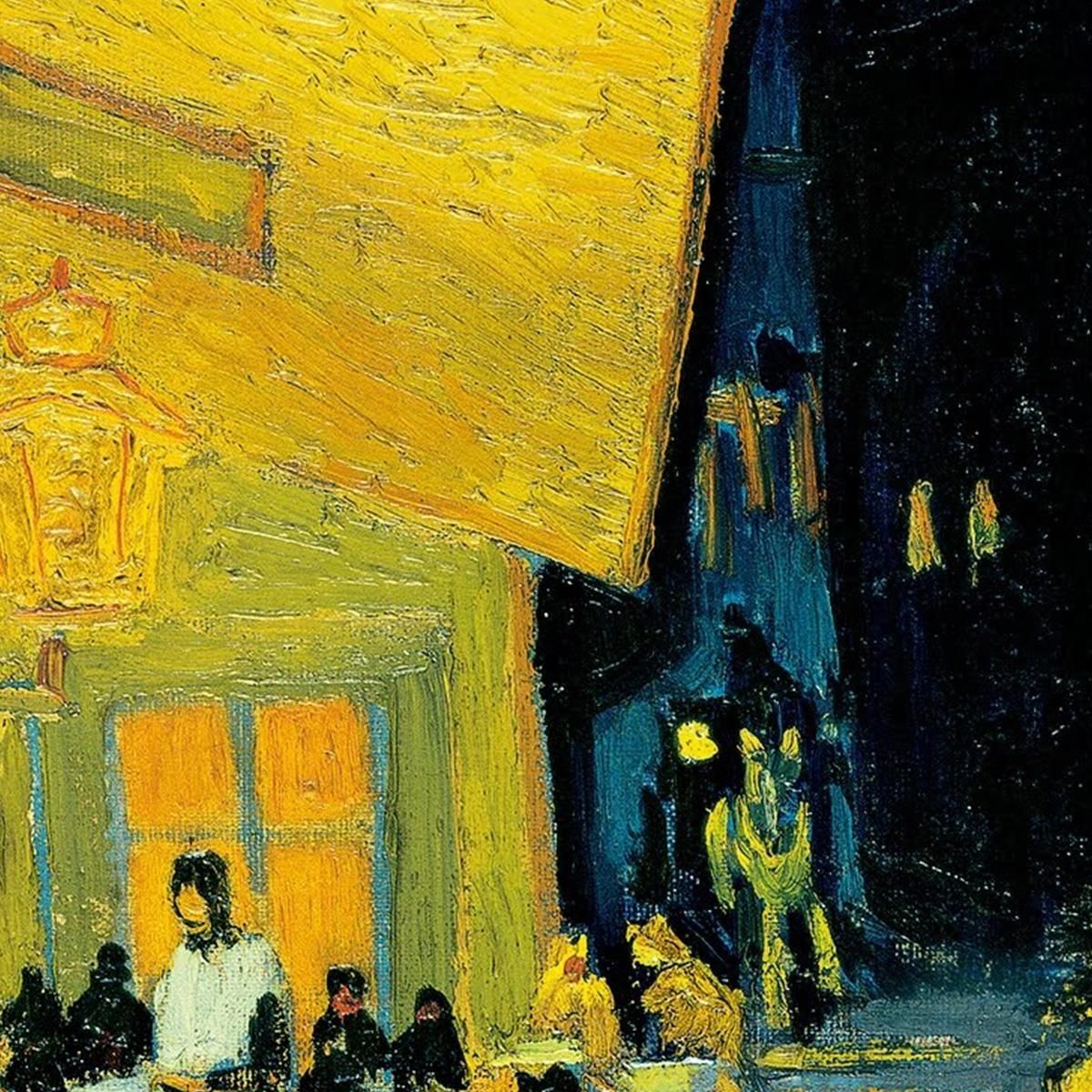 Cafe Terrace At Night Vincent van Gogh, vvg2 ภาพพิมพ์บนผ้าใบแคนวาส