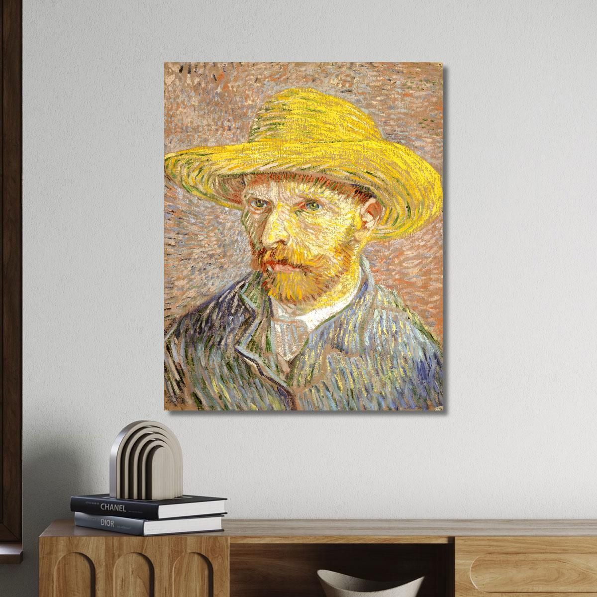 Self Portrait With Straw Hat Vincent van Gogh, vvg7 canvas print