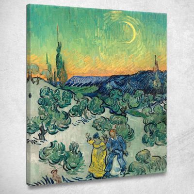 Una Passeggiata Al Crepuscolo Vincent van Gogh vvg11 quadro stampa su tela