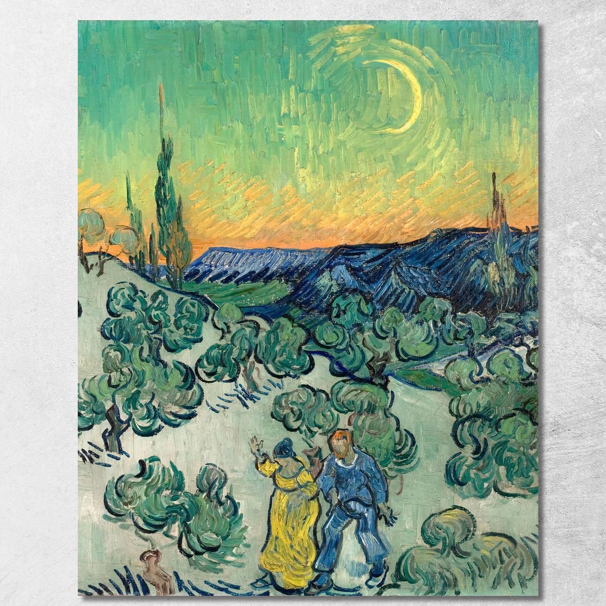 Una Passeggiata Al Crepuscolo Vincent van Gogh vvg11 quadro stampa su tela