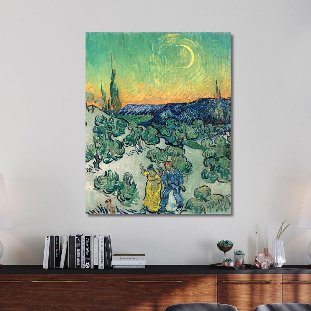 Una Passeggiata Al Crepuscolo Vincent van Gogh vvg11 quadro stampa su tela