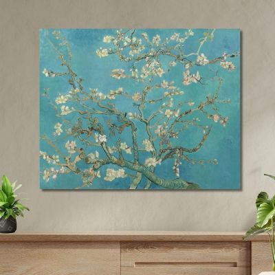 Almond Blossoms Vincent van Gogh, vvg16 ภาพพิมพ์บนผ้าใบแคนวาส