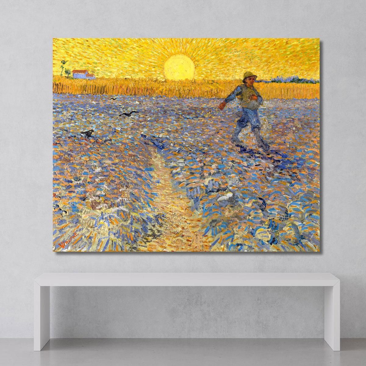 Il Seminatore Vincent van Gogh vvg24 quadro stampa su tela