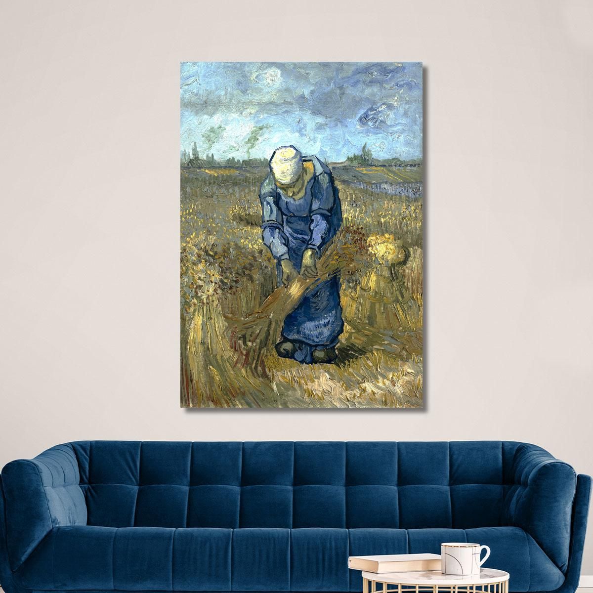 Contadina Lega Covoni Dopo Millet Vincent van Gogh vvg53 quadro stampa su tela