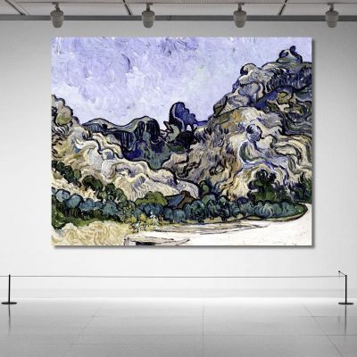 Montagna A Saint-Rémy Vincent van Gogh vvg62 quadro stampa su tela