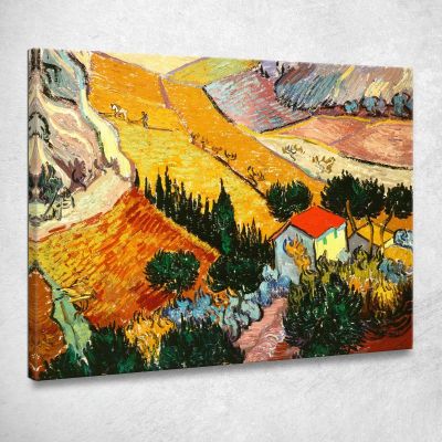 Paesaggio Con Casa E Contadino Vincent van Gogh vvg74 quadro stampa su tela