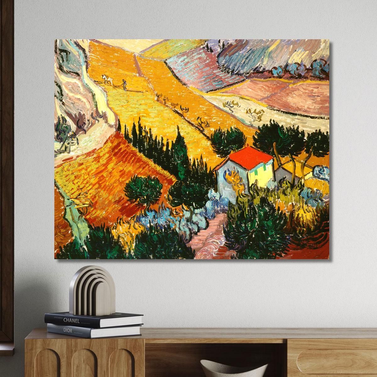 Paesaggio Con Casa E Contadino Vincent van Gogh vvg74 quadro stampa su tela