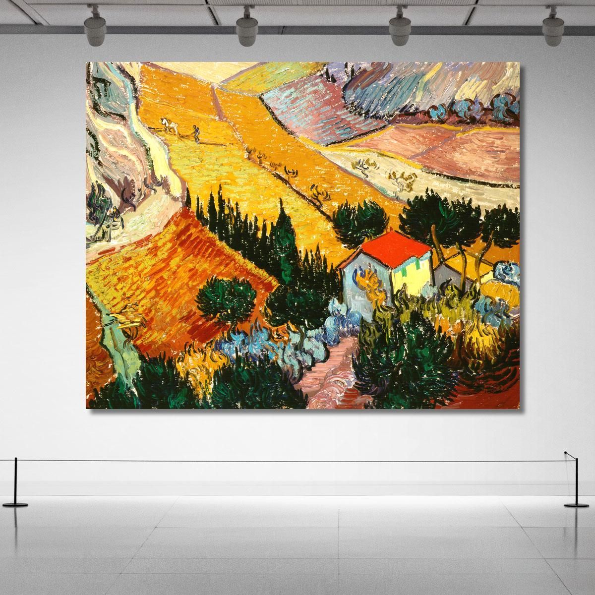 Paesaggio Con Casa E Contadino Vincent van Gogh vvg74 quadro stampa su tela