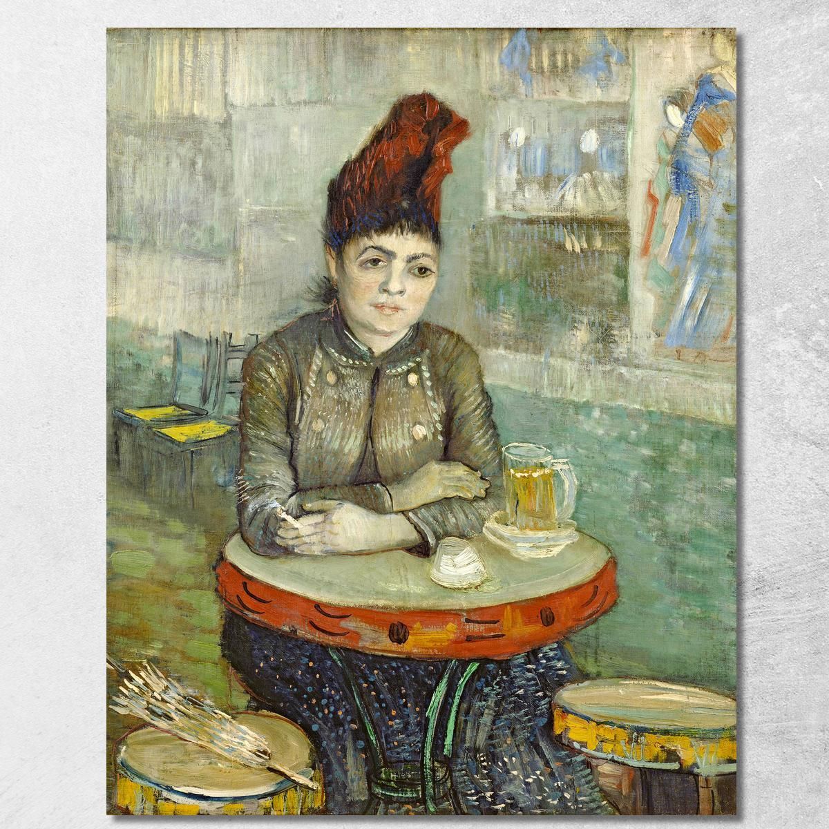 Agostina Segatori Sitting At The Café Du Tambourin Vincent van Gogh, vvg89 canvas print