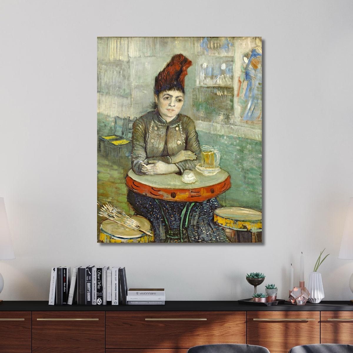 Agostina Segatori Sitting At The Café Du Tambourin Vincent van Gogh, vvg89 canvas print