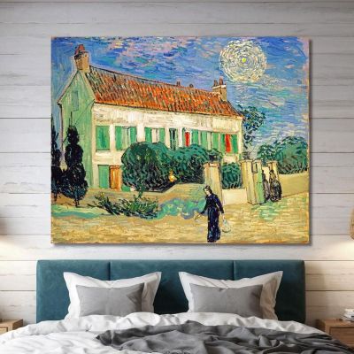 Notte Alla Casa Bianca Vincent van Gogh vvg96 quadro stampa su tela