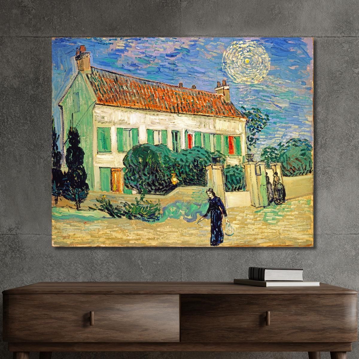 Notte Alla Casa Bianca Vincent van Gogh vvg96 quadro stampa su tela