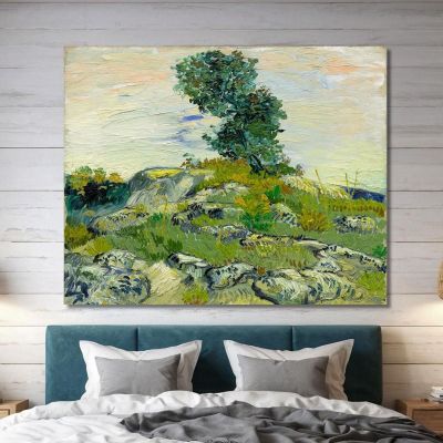 Le Rocce Vincent van Gogh vvg99 quadro stampa su tela