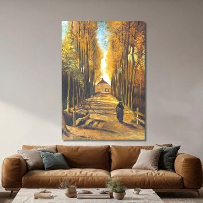 Viale Dei Pioppi In Autunno Vincent van Gogh vvg113 quadro stampa su tela