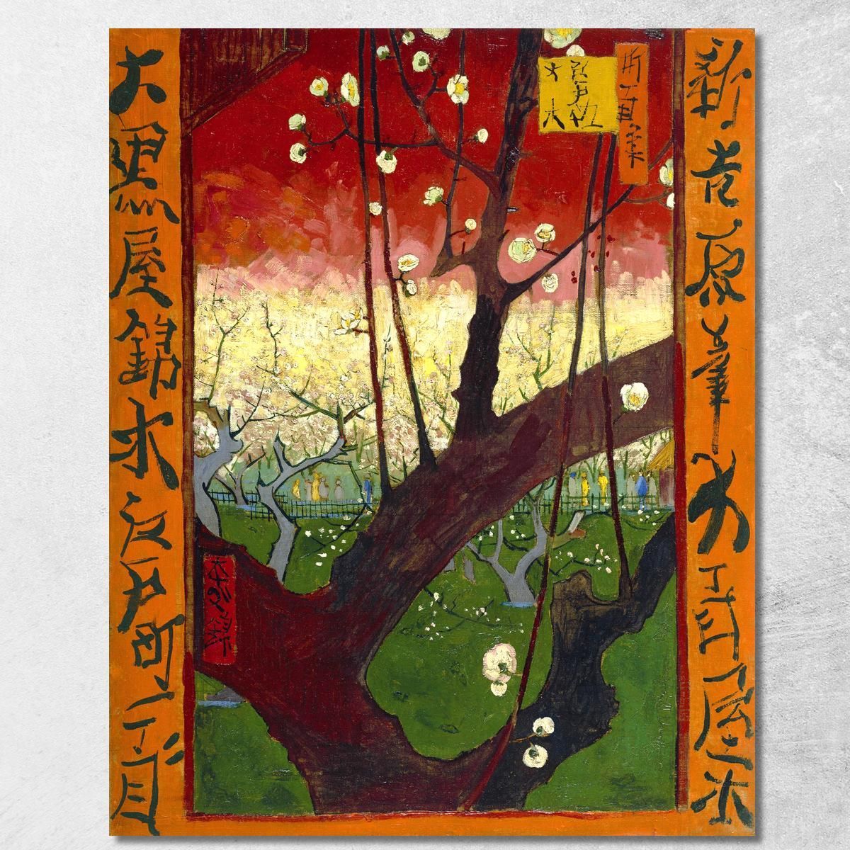 Frutteto Di Prugne In Fiore Dopo Hiroshige Vincent van Gogh vvg127 quadro stampa su tela