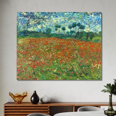 Campo Di Papaveri Vincent van Gogh vvg153 quadro stampa su tela