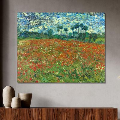 Campo Di Papaveri Vincent van Gogh vvg153 quadro stampa su tela