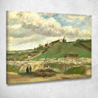 La Collina Di Montmartre Con Cava Di Pietra Vincent van Gogh vvg170 quadro stampa su tela