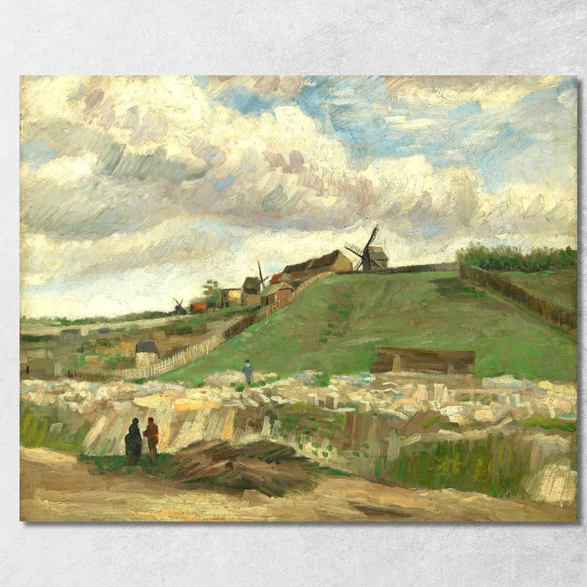 La Collina Di Montmartre Con Cava Di Pietra Vincent van Gogh vvg170 quadro stampa su tela