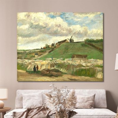 La Collina Di Montmartre Con Cava Di Pietra Vincent van Gogh vvg170 quadro stampa su tela