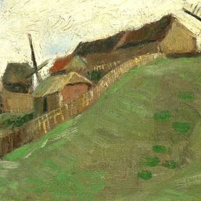 La Collina Di Montmartre Con Cava Di Pietra Vincent van Gogh vvg170 quadro stampa su tela