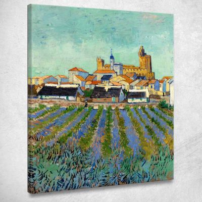 Vista Di Saintes-Maries Vincent van Gogh vvg182 quadro stampa su tela