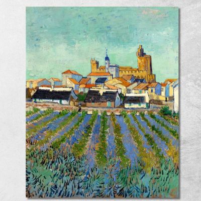 Vista Di Saintes-Maries Vincent van Gogh vvg182 quadro stampa su tela