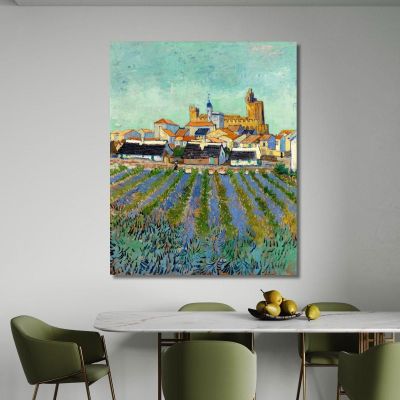 Vista Di Saintes-Maries Vincent van Gogh vvg182 quadro stampa su tela