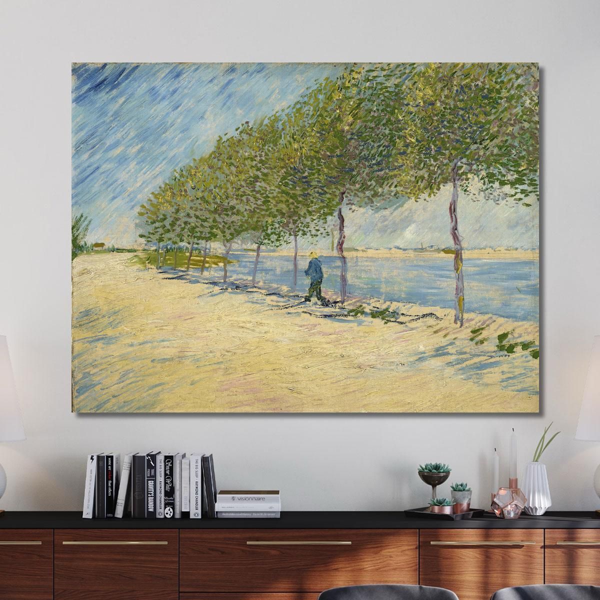 Lungo La Senna Vincent van Gogh vvg191 quadro stampa su tela