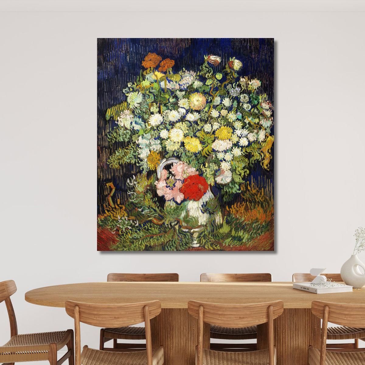 Mazzo Di Fiori In Un Vaso Vincent van Gogh vvg199 quadro stampa su tela