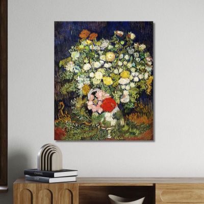 Mazzo Di Fiori In Un Vaso Vincent van Gogh vvg199 quadro stampa su tela