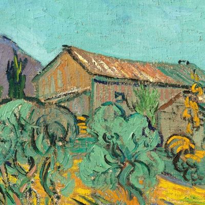 Capanne In Legno Tra Ulivi E Cipressi Vincent van Gogh vvg200 quadro stampa su tela