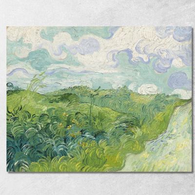 Campi Di Grano Verde Auvers Vincent van Gogh vvg218 quadro stampa su tela