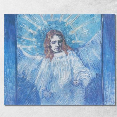 Mezza Figura Di Un Angelo Secondo Rembrandt Vincent van Gogh vvg219 quadro stampa su tela