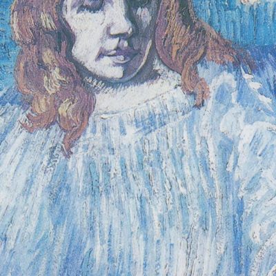 Mezza Figura Di Un Angelo Secondo Rembrandt Vincent van Gogh vvg219 quadro stampa su tela