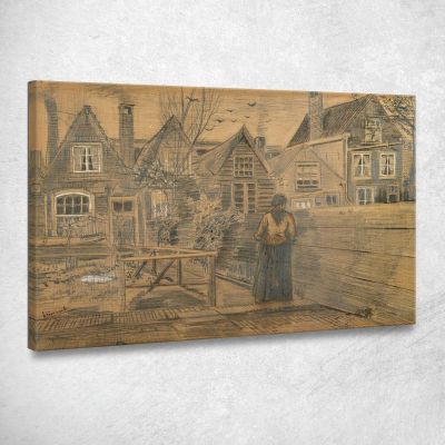 Houses Seen From The Back Window Of Sien'S Mother'S House Vincent van Gogh, vvg226 canvas print