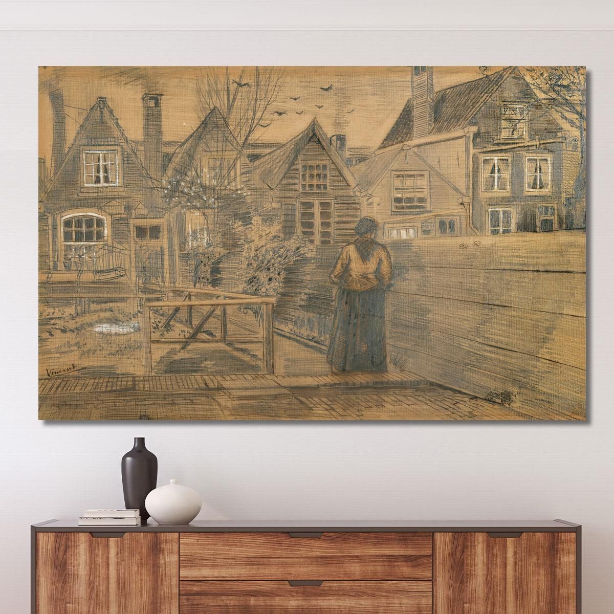 Houses Seen From The Back Window Of Sien'S Mother'S House Vincent van Gogh, vvg226 canvas print