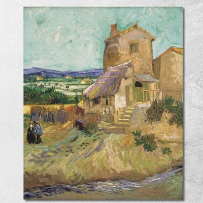 La Casa Di La Crau Il Vecchio Mulino Vincent van Gogh vvg229 quadro stampa su tela