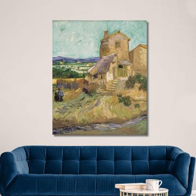 La Casa Di La Crau Il Vecchio Mulino Vincent van Gogh vvg229 quadro stampa su tela