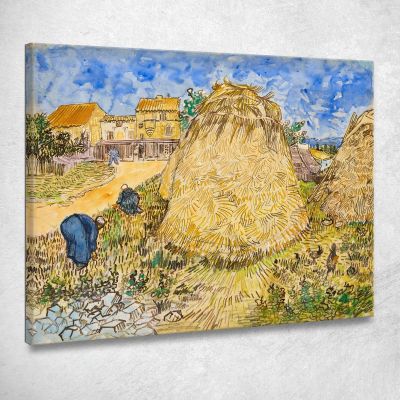 Pile Di Grano Vincent van Gogh vvg242 quadro stampa su tela