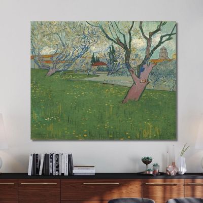 Frutteti In Fiore Vista Arles Vincent van Gogh vvg251 quadro stampa su tela