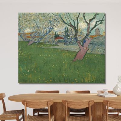 Frutteti In Fiore Vista Arles Vincent van Gogh vvg251 quadro stampa su tela