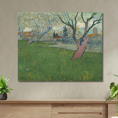 Frutteti In Fiore Vista Arles Vincent van Gogh vvg251 quadro stampa su tela