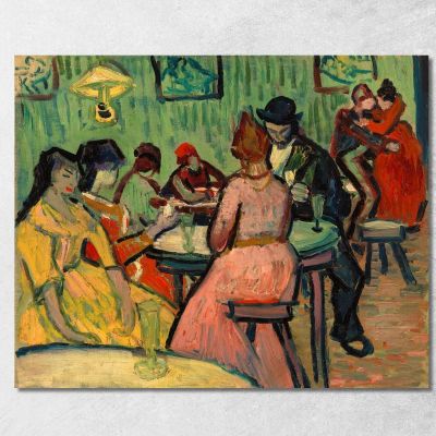 Il Bordello Le Lupanar Vincent van Gogh vvg283 quadro stampa su tela