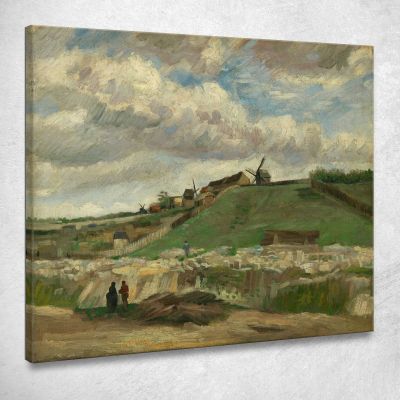 The Hill Of Montmartre With Stone Quarry 2 Vincent van Gogh, vvg288 canvas print