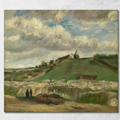 The Hill Of Montmartre With Stone Quarry 2 Vincent van Gogh, vvg288 canvas print