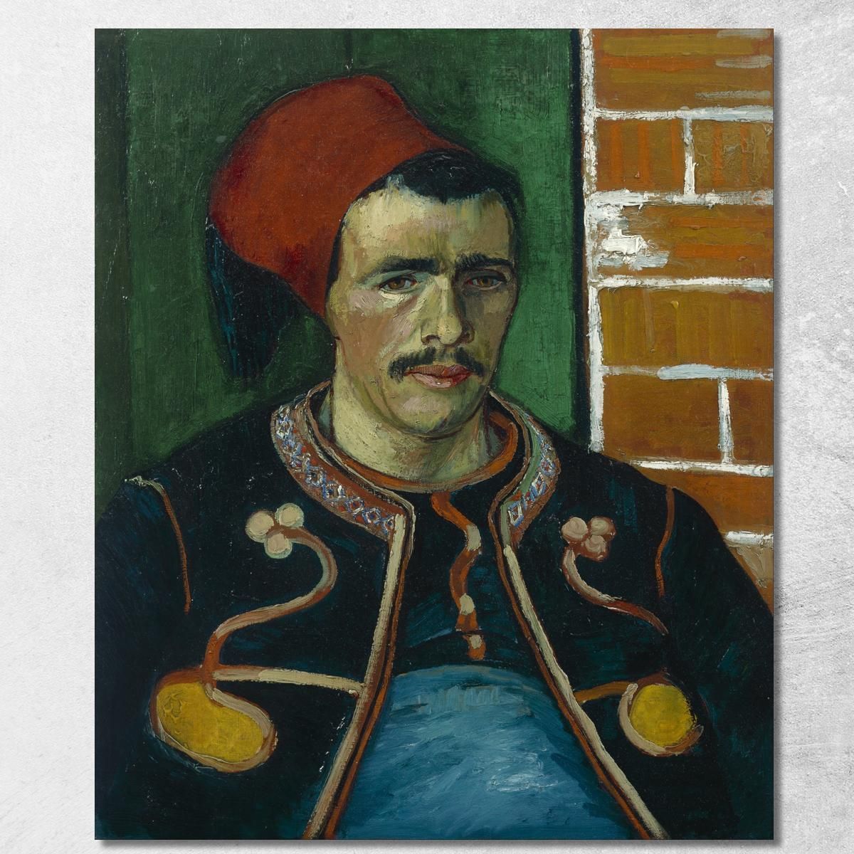 The Zouave Vincent van Gogh, vvg299 ภาพพิมพ์บนผ้าใบแคนวาส